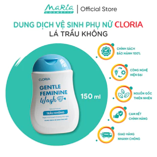 Dung dịch vệ sinh phụ nữ Cloria Trầu Không ngăn mùi, sạch thoáng 24h (150ml) - Bảo Hành 100%