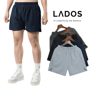 Quần đùi short thể thao nam 2 lớp có túi dây chun LADOS 14089 chất vải dù thoáng mát, tập gym, chạy bộ