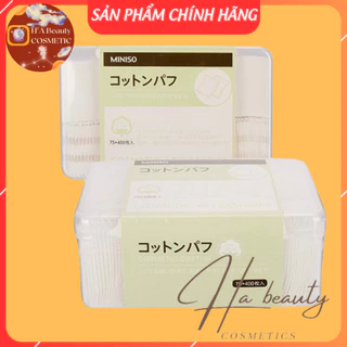 Bông Tẩy Trang Miniso 475 Miếng Chính Hãng 100%,thấm hút,sạch sâu,mềm.