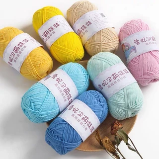 Len baby yarn trơn cuộn 40g