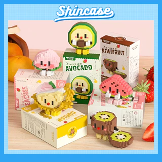 bộ mô hình đồ chơi lắp ráp xếp hình mini 3D nhân vật fruit party - shincase