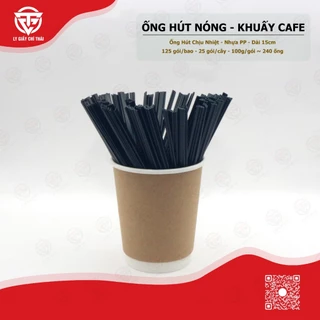 Ống Hút Đồ Nóng Chịu Nhiệt (ống khuấy cafe) dùng cho cafe nóng, cacao nóng, trà nóng v.v... Túi 100g/~240c
