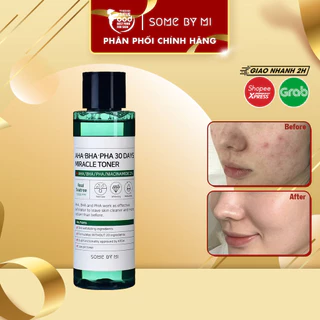 Nước hoa hồng Some By Mi làm sạch da dầu mụn trong 30 ngày AHA-BHA-PHA 30 Days Miracle Toner 150ml (auth)