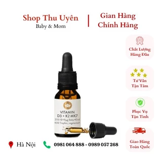 Vitamin D3 + K2 MK7 SUNDAY NATURAL Đức Lọ 20ml - Giúp Bé Hấp Thu Canxi Tốt, Phát Triển Chiều Cao Tối Đa