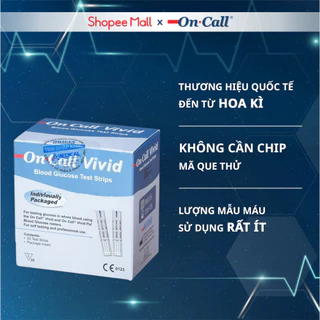 Hộp 25 Que Thử Đường Huyết On Call® Vivid Loại Rời Trong Túi Nhôm