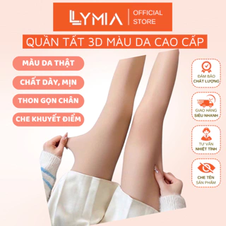 Quần tất nữ 3D LYMIA màu da che khuyết điểm chân giữ ấm độ dày 250D cao cấp QT36