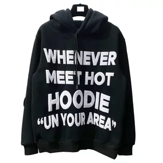 Áo Hoodie WHENEVER phối hình in full thân trước, hàng nỉ bông xịn tag mác bo chun đầy đủ