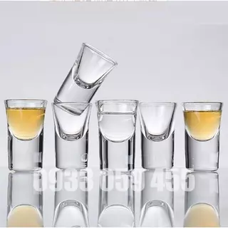 Bộ 6 Ly Rượu Shot Thủy Tinh cao cấp 34ML, Ly uống Rượu đế dày wine glass