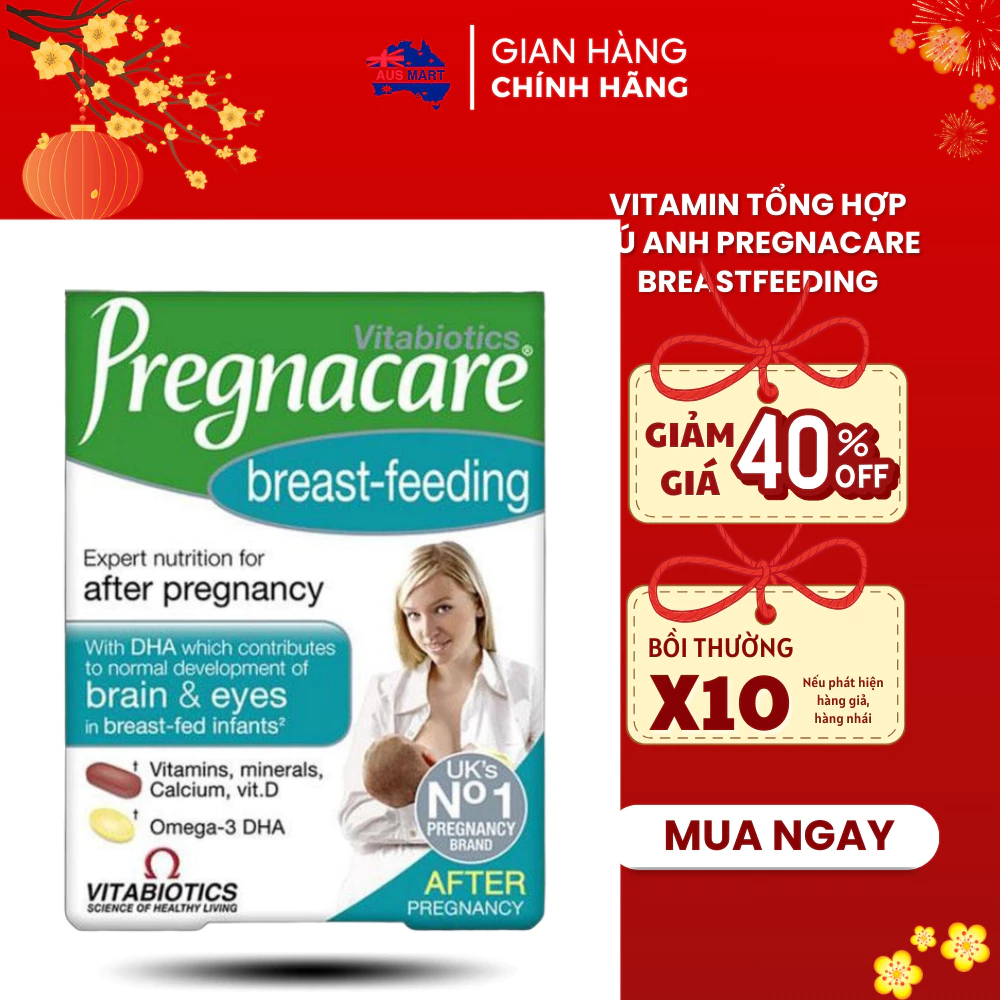 Vitamin tổng hợp bú anh Pregnacare Breastfeeding, Anh (84v) lợi sữa và tăng cường đề kháng cho mẹ & bé