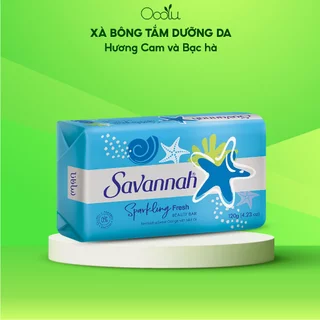 Xà bông tắm dưỡng da dịu nhẹ Savannah Moment Sparkling Fresh (Hương cam và bạc hà)