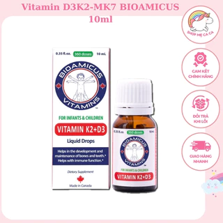 BioAmicus Vitamin D3K2MK7 giúp bé tăng chiều cao tối đa 10ml