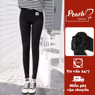 Quần legging mèo lót lông mùa đông siêu ấm có bigsize, Quần nỉ lót lông nữa chất nỉ mềm co dãn