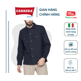 [2 Màu] Áo Sơ Mi Nam Basic đen  Cao cấp CARRERA JEANS Cotton  Dài Tay Thời Thượng - Nhập Khẩu Chính Hãng Từ Ý_4111285A