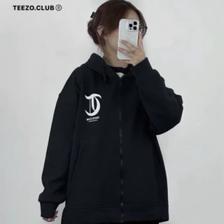 Áo Hoodie Zip Teezo Logo Form Unisex/Black - TEEZO.CLUB