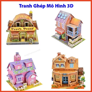 Tranh ghép mô hình 3D, đồ chơi trẻ em giúp các bé phát triển tư duy, tính kiên trì, đồ chơi tranh ghép hình bằng xốp