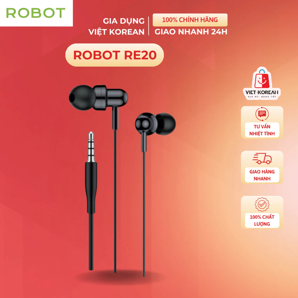 Tai Nghe Có Dây ROBOT RE20 Nghe Nhạc Chơi Game Có Micro Đàm Thoại Âm Thanh HD Sắc Nét - Hàng Chính Hãng