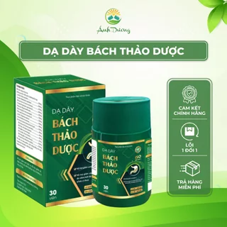 Dạ Dày Bách Thảo Dược - Ánh Dương Hỗ trợ giảm các triệu chứng do viêm loét dạ dày, tá tràng Hộp 30 Viên