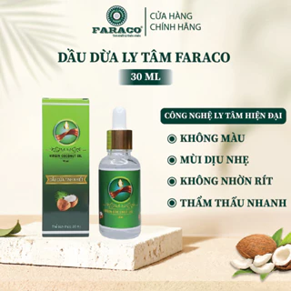 Dầu dừa ly tâm FARACO chai 30ml Dầu dừa nguyên chất hỗ trợ dưỡng da, dưỡng môi, dưỡng tóc