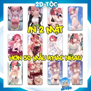 Ảnh Card Thẻ Bo Góc in 2 mặt Nakano Nino Anime Manga Nhà có 5 nàng dâu GOTOUBUN NO HANAYOME(1)-Giấy Dày Cứng - Cán Màng