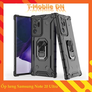 Ốp lưng cho Samsung Note20 Note 20 Ultra chống sốc ICE có giá đỡ vòng kim loại xoay 360 độ