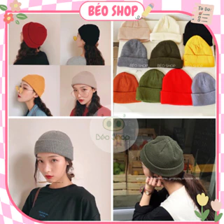 [Xả Hàng] Mũ len beanies trơn unisex Pkbeoshop phong cách ulzzang Hàn Quốc