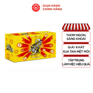 Thùng 24 Lon Nước Tăng Lực Sting Vàng (320ml/lon)