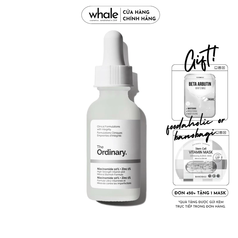 Tinh Chất The Ordinary Niacinamide 10% + Zinc 1% 30ml