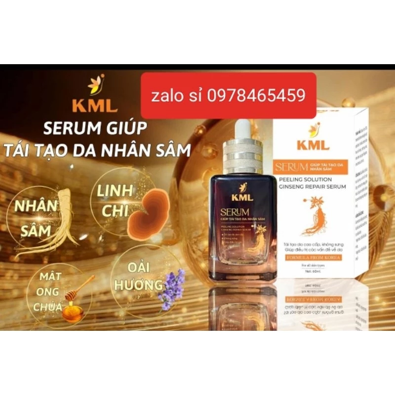 serum giúp tái tạo da nhân sâm KMl