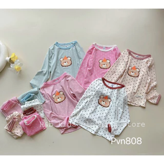 Bộ tăm lạnh cho bé gái size 7-17kg chất mát mềm mịn