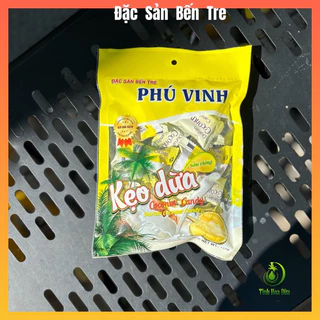 Kẹo dừa vị sầu riêng túi 125g, kẹo dừa Bến Tre Phú Vinh