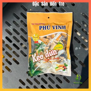 Kẹo dừa vị đậu phộng túi 125g, kẹo dừa Bến Tre Phú Vinh