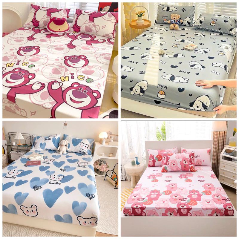 Set ga gối 3 món cotton poly 1,6x2m 1,8x2m 2mx2m2 nhiều màu giá siêu rẻ