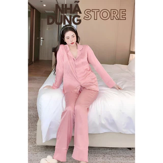 <A53>Đồ bộ nữ pijama lụa gấm xước cao cấp tay dài hợp thời trang Nhã Dung Store