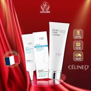 Combo Giảm Mụn: Gel Chấm Mụn - Rapid Relief Acne Spot Gel 15g + Sửa Rửa Mặt Céline19 Làm Sạch Da 120ml | Cliviashop