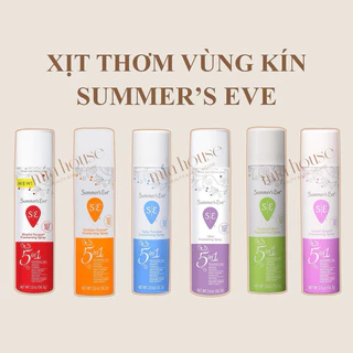 Xịt thơm vùng kín Summer's Eve, chăm sóc phụ khoa, vệ sinh, hút ẩm, khử mùi vùng kín phụ nữ