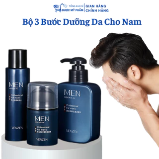 Bộ chăm sóc da mặt nam sữa rửa mặt nam giớI sạch mụn kiềm dầu dưỡng ẩm cho làn da