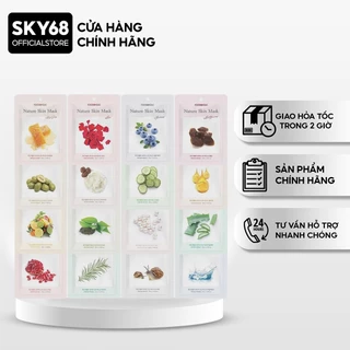 Combo 5 Mặt Nạ Thiên Nhiên Dưỡng Ẩm Giảm Mụn Trắng Da Foodaholic Nature Skin Mask 23gx5