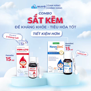 Sắt kẽm cho béNovocare NovoZinC Femalto giúp ăn ngon, tăng sức đề kháng, phát triển thể chất