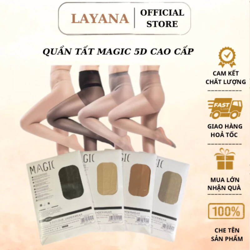 Quần tất giấy LAYANA tất da nữ magic 5D siêu mỏng trong suốt tàng hình _LAYANA STORE