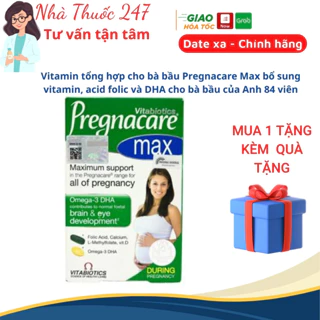 Vitamin tổng hợp cho bà bầu Pregnacare Max bổ sung vitamin, acid folic và DHA cho bà bầu của Anh 84 viên