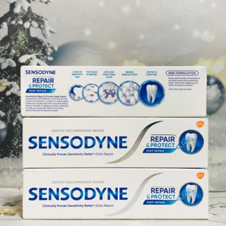 Combo 3 hộp kem đánh răng Sensodyne Repair & Protect 100g phục hồi sâu và bảo vệ răng ê buốt