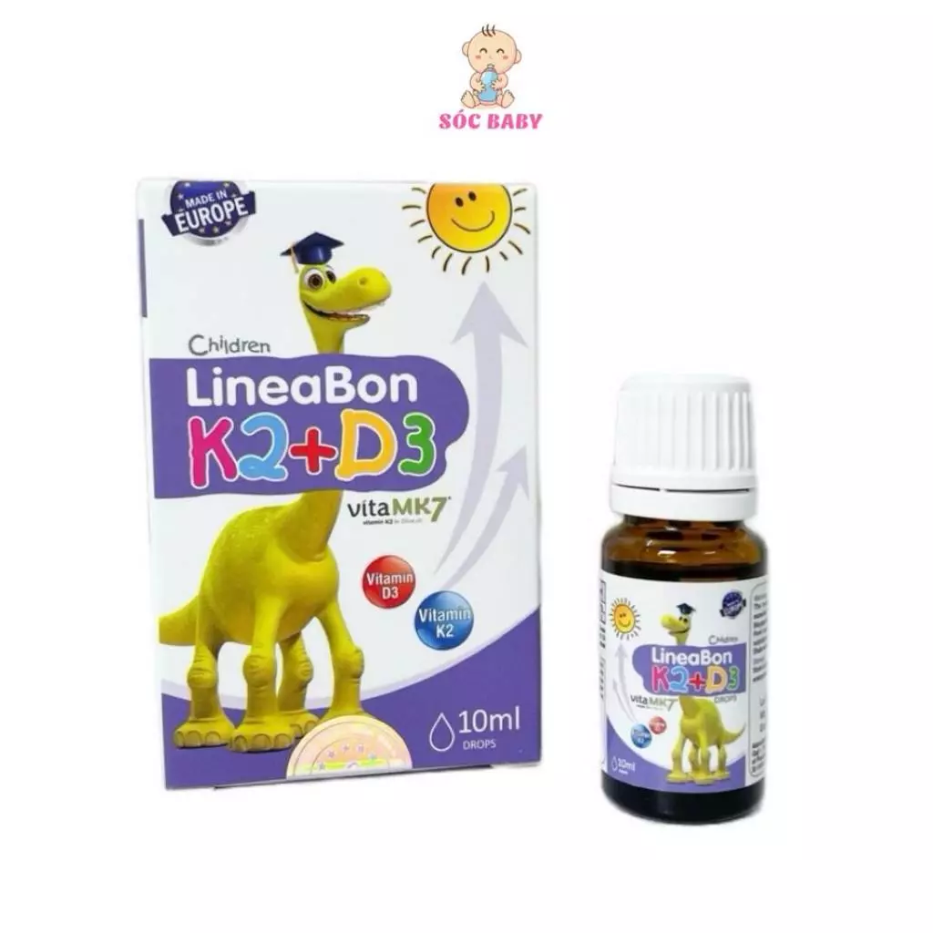 LineaBon Vitamin D3 K2 - Vitamin tăng chiều cao cho bé lọ 10ml