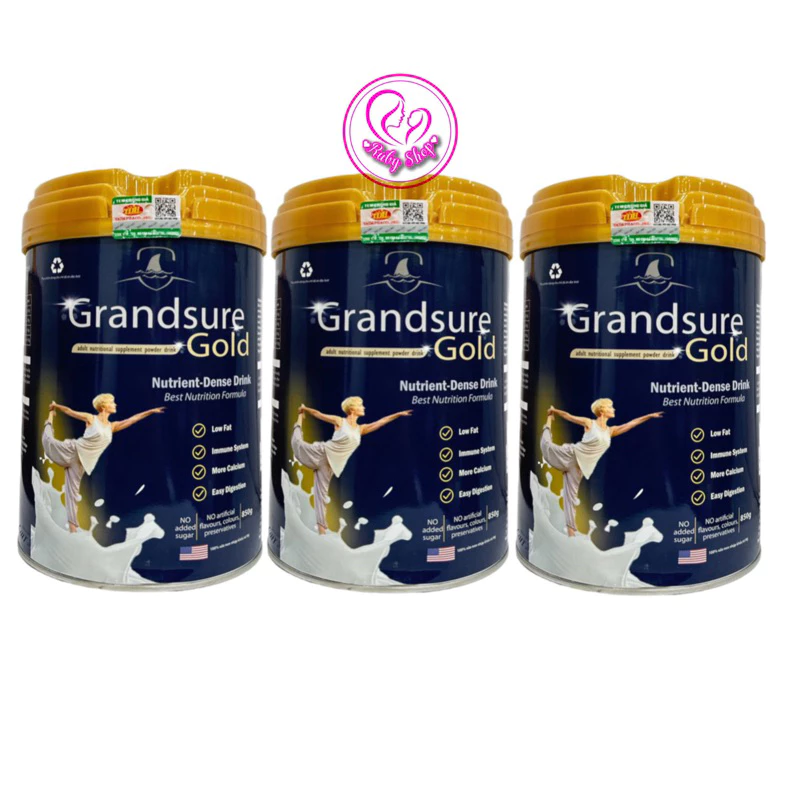 Combo 3 lon sữa xương khớp Grandsure Gold 850g chính hãng giá tốt, date mới - Xương chắc khỏe,dẻo dai