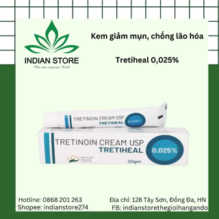 Tretinoin Tretiheal Cream Usp 0.025% 0.05% 0.1 - Kem giảm mụn, chống lão hóa