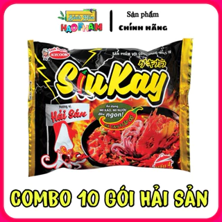 (Combo 10 Gói) Mì SiuKay Hải Sản - 128g Gói, Mì Cay 7 Cấp Độ Miến