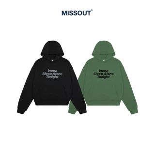 Áo Hoodie Sleep Alone Missout Unisex - Black/Moss Green