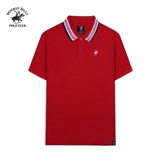 Beverly Hills Polo Club-Áo polo Ngắn tay Nam Regular Fit Đỏ Pha phối-PMRSW23TL007