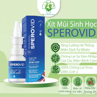 [Chính Hãng] Sperovid xịt mũi sinh học sử dụng lợi khuẩn giúp giảm ho dịu thông xoang mũi 10ml