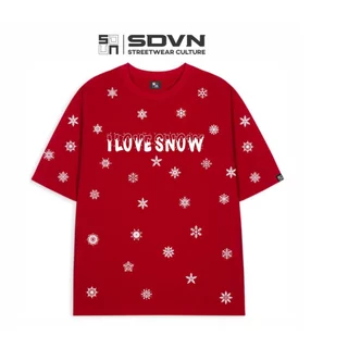 Áo Thun Unisex form rộng - Brand Chính Hãng SDVN - I LOVE SNOW