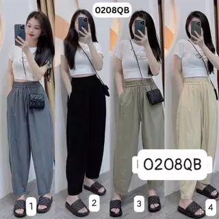 Quần Baggy Vải Cạp Chun 0208QB